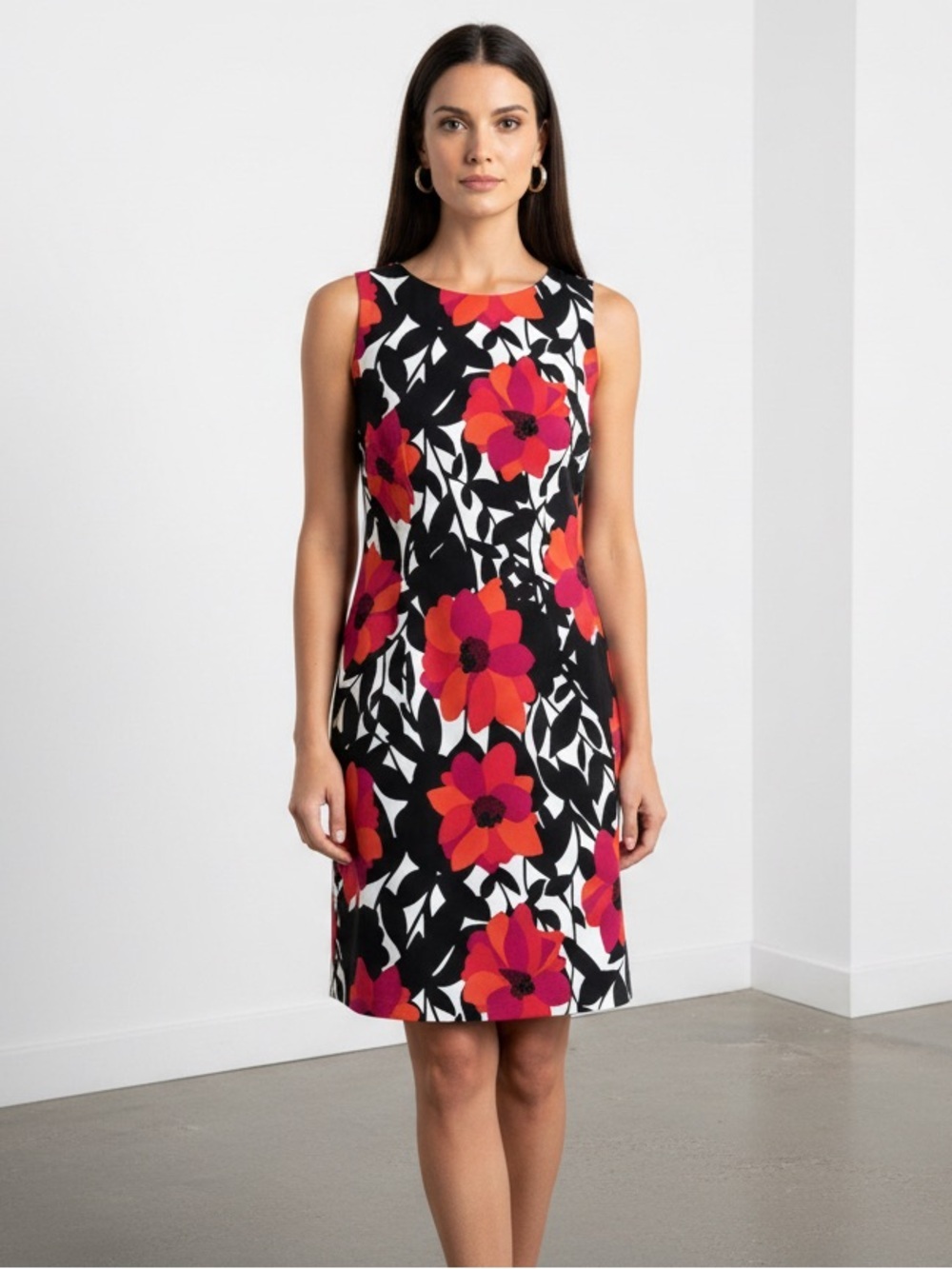 ALYX Floral Sleeveless Dress - Black, Red, White